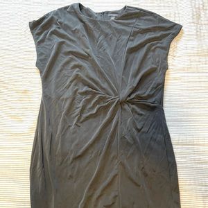 Black knee length knot dress